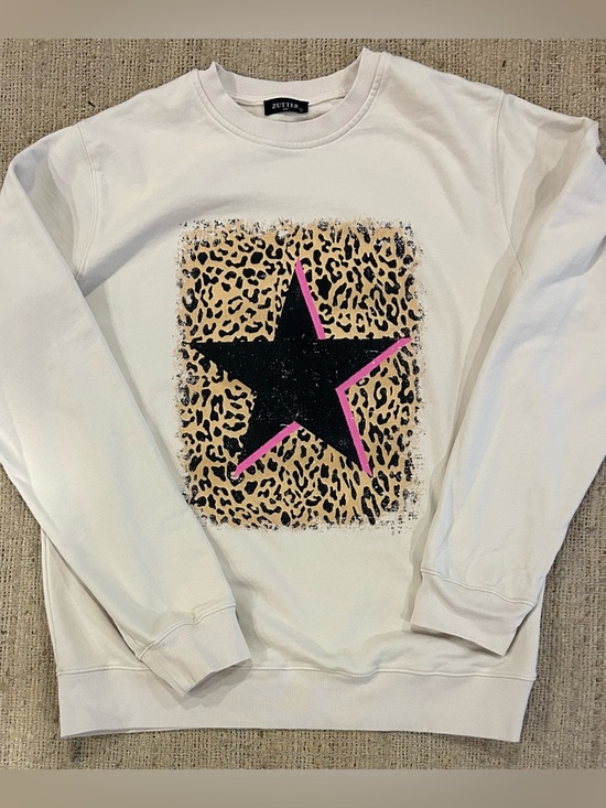 Zutter Tops - Sweatshirt with Leopard Print and Star